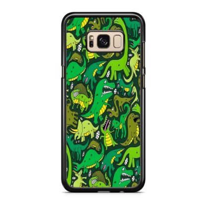 Green Dino Crocodile Doodle Samsung Galaxy S8 / S8 Plus Case