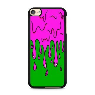 Green Pink Slime Drop iPod Touch 6 / 7 Case