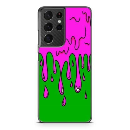 Green Pink Slime Drop Samsung Galaxy S21 / S21 Plus / S21 Ultra / S21 FE Case