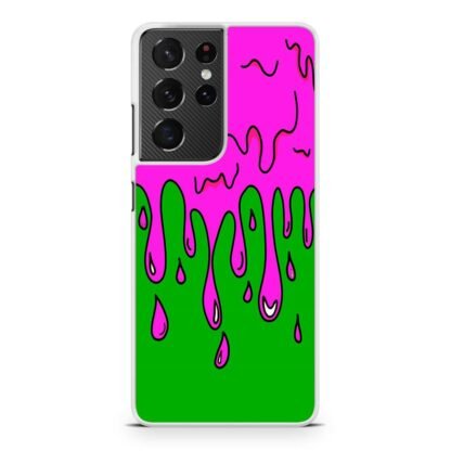 Green Pink Slime Drop Samsung Galaxy S21 / S21 Plus / S21 Ultra / S21 FE Case - Image 2