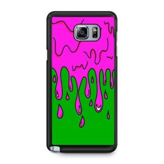 Green Pink Slime Drop Samsung Galaxy Note 5 Case