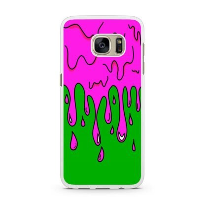 Green Pink Slime Drop Samsung Galaxy S7 / S7 Edge Case - Image 2