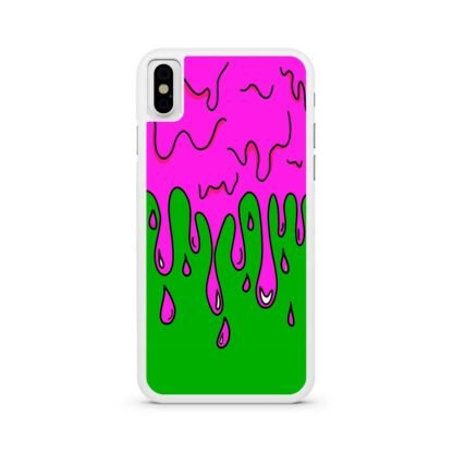 Green Pink Slime Drop iPhone X / XR / XS / XS Max Case - Image 2