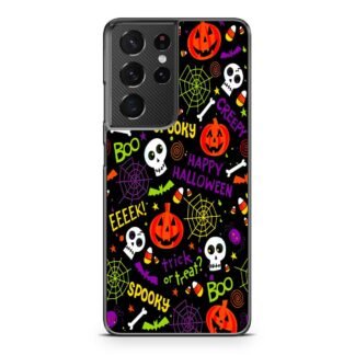 Happy Halloween Doodles Samsung Galaxy S21 / S21 Plus / S21 Ultra / S21 FE Case