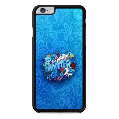 Happy Winter Doodle Blue Collage iPhone 6 / 6S / 6 Plus / 6S Plus Case