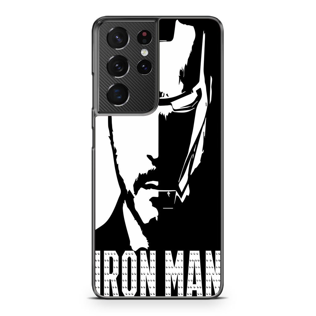 Iron Man Tony Stark Black White Samsung Galaxy S21 / S21 Plus / S21 Ultra / S21 FE Case