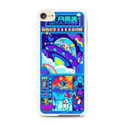 Japan Ufo Blue Cartoon iPod Touch 6 / 7 Case - Image 2