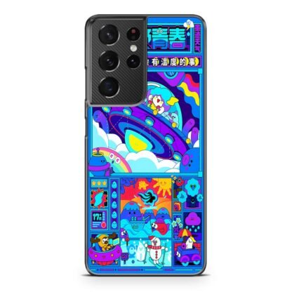 Japan Ufo Blue Cartoon Samsung Galaxy S21 / S21 Plus / S21 Ultra / S21 FE Case