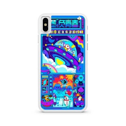 Japan Ufo Blue Cartoon iPhone X / XR / XS / XS Max Case - Image 2