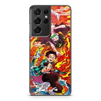 Kimetsu No Yaiba Demon Slayer Tanjiro Nezuko Samsung Galaxy S21 / S21 Plus / S21 Ultra / S21 FE Case