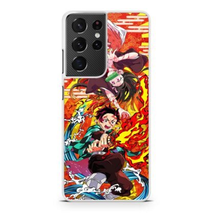 Kimetsu No Yaiba Demon Slayer Tanjiro Nezuko Samsung Galaxy S21 / S21 Plus / S21 Ultra / S21 FE Case - Image 2