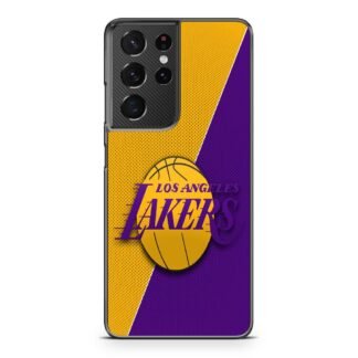 Los Angeles Lakers Carbon Logo Samsung Galaxy S21 / S21 Plus / S21 Ultra / S21 FE Case