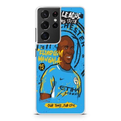 Manchester City FC Eliaquim Mangala Samsung Galaxy S21 / S21 Plus / S21 Ultra / S21 FE Case - Image 2