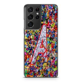 Marvel Avengers Logo Heroes Collage Samsung Galaxy S21 / S21 Plus / S21 Ultra / S21 FE Case