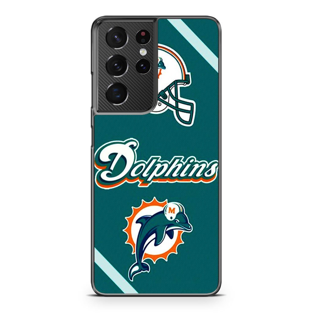 Miami Dolphins NFL Logo Samsung Galaxy S21 / S21 Plus / S21 Ultra / S21 FE Case