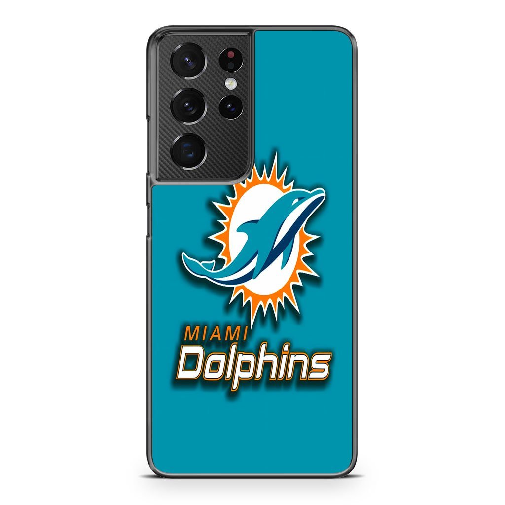 Miami Dolphins Sky Blue Logo Samsung Galaxy S21 / S21 Plus / S21 Ultra / S21 FE Case