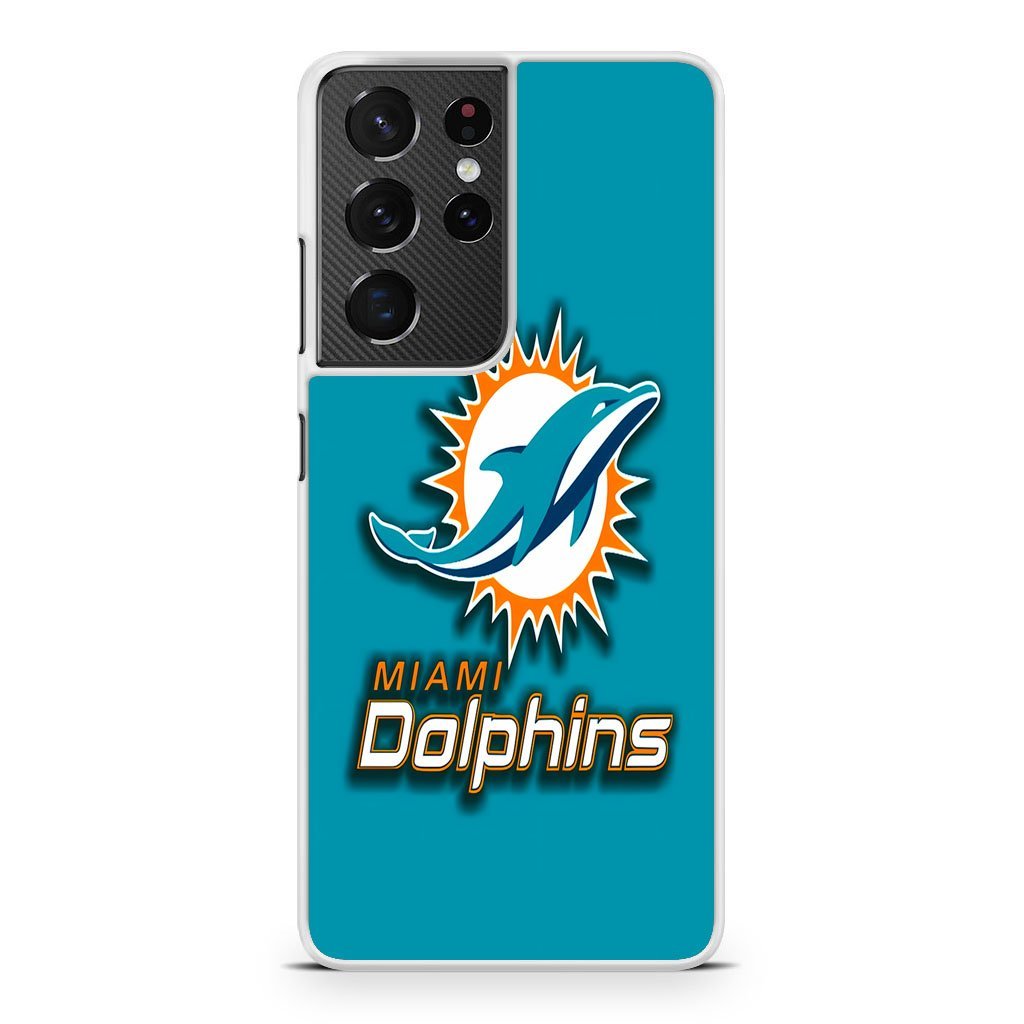 Miami Dolphins Sky Blue Logo Samsung Galaxy S21 / S21 Plus / S21 Ultra / S21 FE Case - Image 2