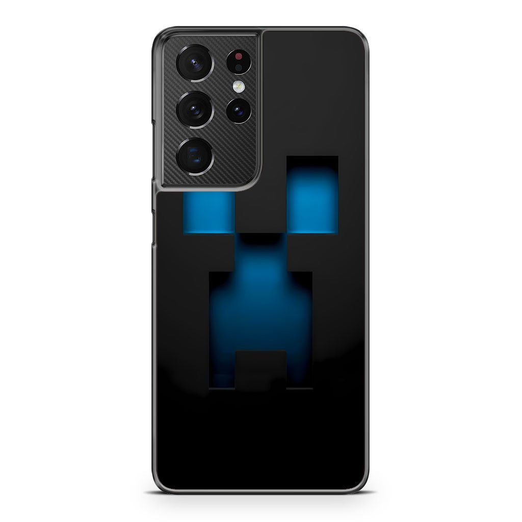 Minecraft Blue Creeper Samsung Galaxy S21 / S21 Plus / S21 Ultra / S21 FE Case