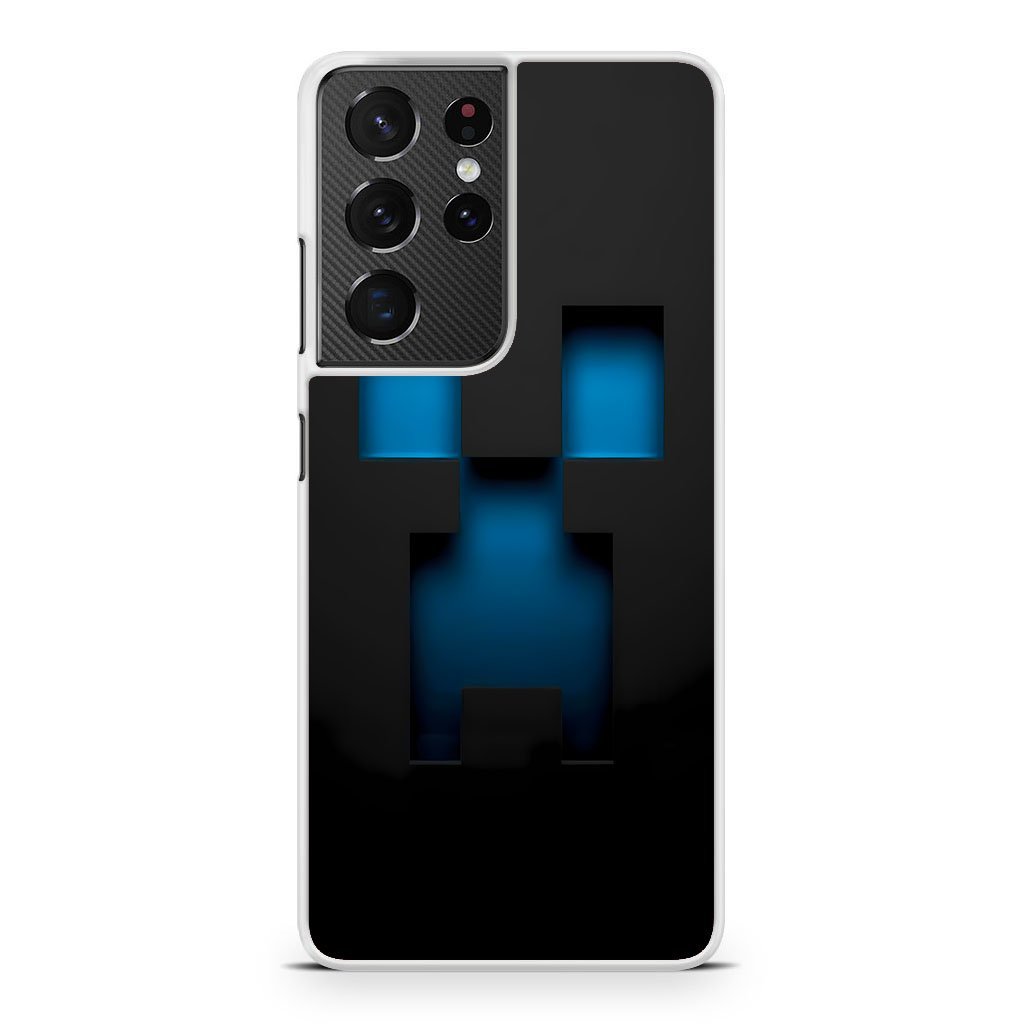 Minecraft Blue Creeper Samsung Galaxy S21 / S21 Plus / S21 Ultra / S21 FE Case - Image 2