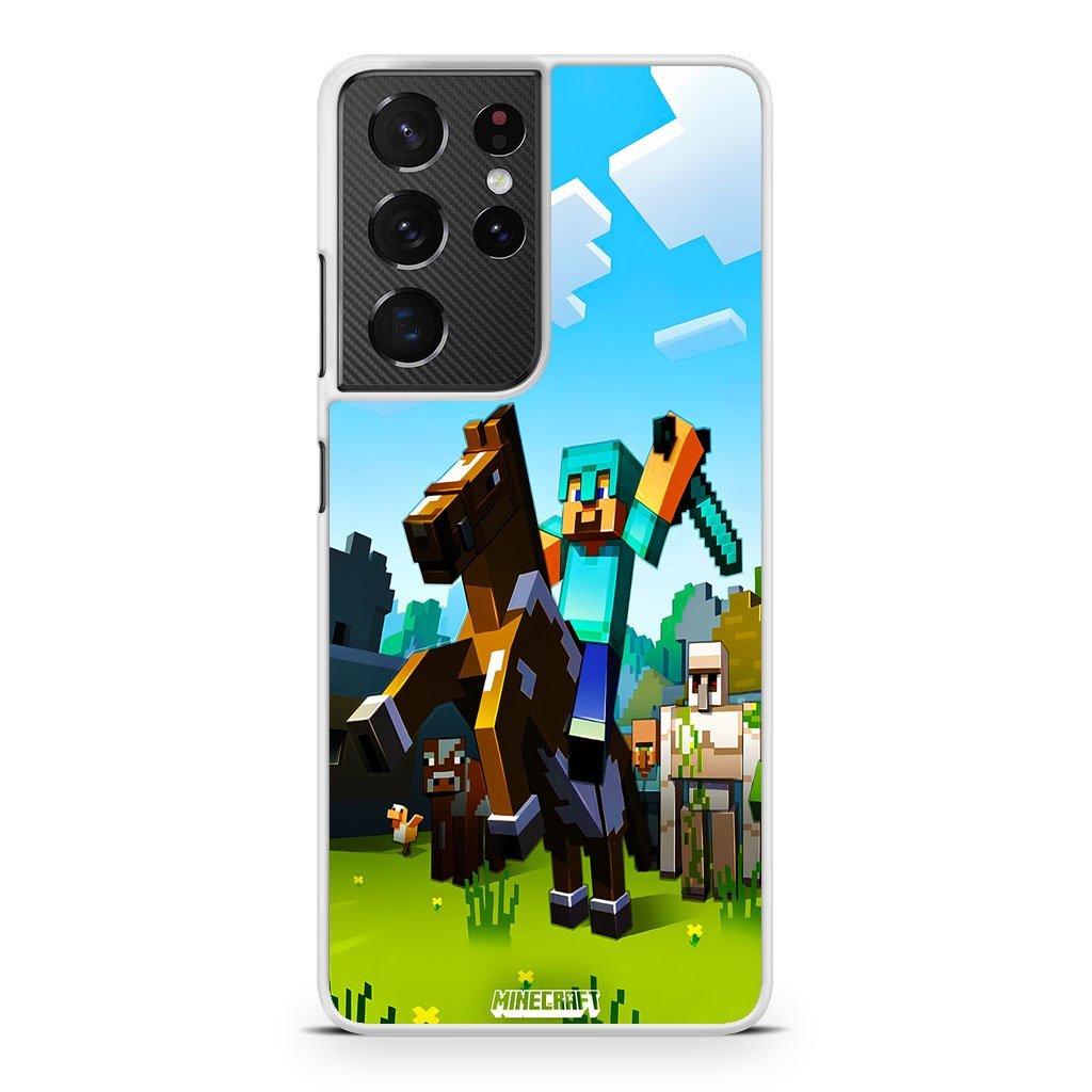 Minecraft Diamond Warrior Samsung Galaxy S21 / S21 Plus / S21 Ultra / S21 FE Case - Image 2
