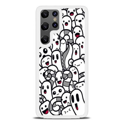 Mini Monster Black White Samsung Galaxy S24 / S24 Plus / S24 Ultra / S24 FE Case - Image 2