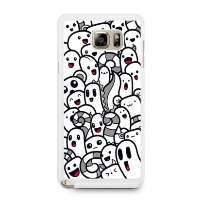 Mini Monster Black White Samsung Galaxy Note 5 Case - Image 2