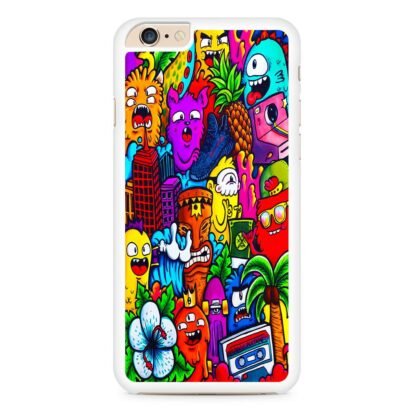 Mini Monster Doodle Collage iPhone 6 / 6S / 6 Plus / 6S Plus Case - Image 2