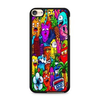 Mini Monster Doodle Collage iPod Touch 6 / 7 Case