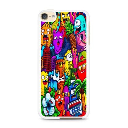 Mini Monster Doodle Collage iPod Touch 6 / 7 Case - Image 2