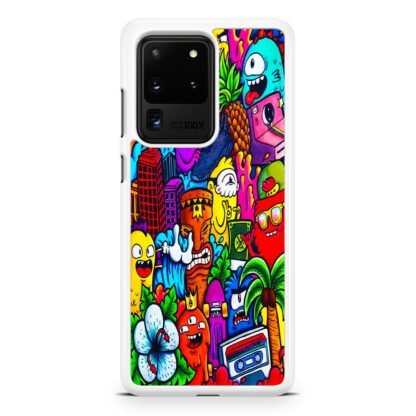 Mini Monster Doodle Collage Samsung Galaxy S20 / S20 Plus / S20 Ultra / S20 FE Case - Image 2