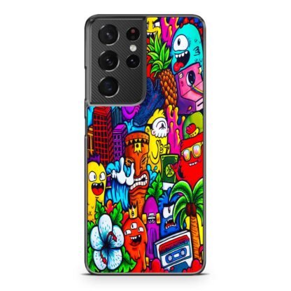 Mini Monster Doodle Collage Samsung Galaxy S21 / S21 Plus / S21 Ultra / S21 FE Case