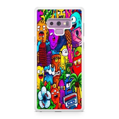 Mini Monster Doodle Collage Samsung Galaxy Note 9 Case - Image 2