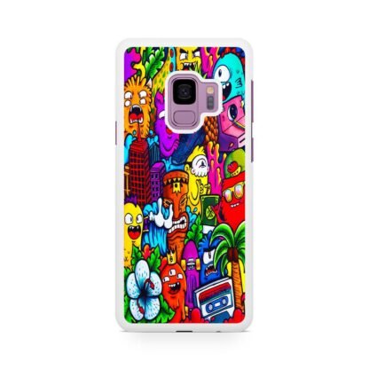 Mini Monster Doodle Collage Samsung Galaxy S9 / S9 Plus Case - Image 2