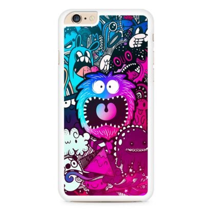 Mini Monster Scream Doodle Collage iPhone 6 / 6S / 6 Plus / 6S Plus Case - Image 2