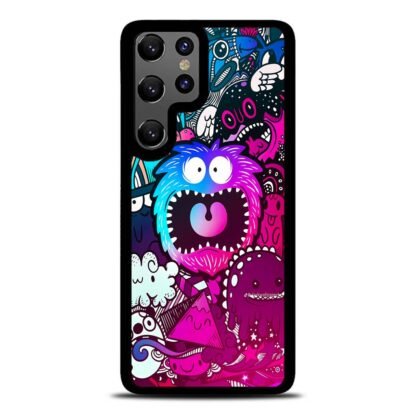 Mini Monster Scream Doodle Collage Samsung Galaxy S25 / S25 Plus / S25 Ultra Case