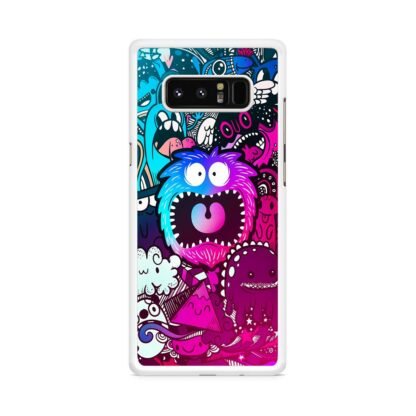 Mini Monster Scream Doodle Collage Samsung Galaxy Note 8 Case - Image 2