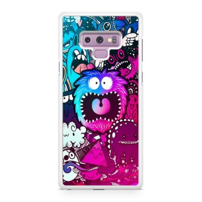 Mini Monster Scream Doodle Collage Samsung Galaxy Note 9 Case - Image 2