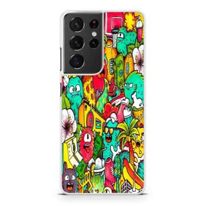 Monster Kid Doodle Samsung Galaxy S21 / S21 Plus / S21 Ultra / S21 FE Case - Image 2
