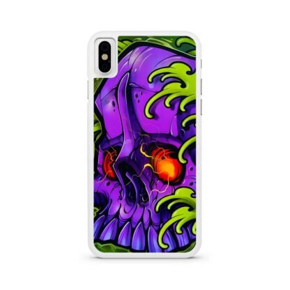 Monster Skull Green Slime iPhone X / XR / XS / XS Max Case - Image 2