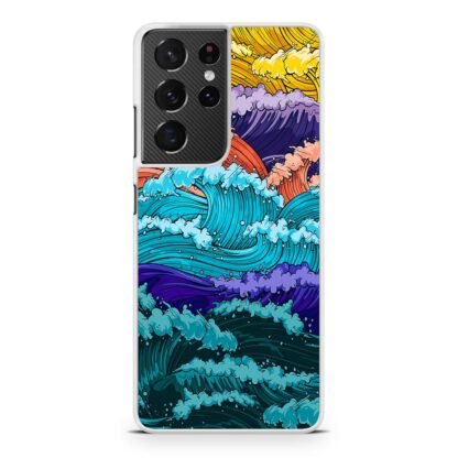 Multi Wave Colorful Art Samsung Galaxy S21 / S21 Plus / S21 Ultra / S21 FE Case - Image 2