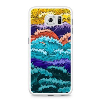 Multi Wave Colorful Art Samsung Galaxy S6 / S6 Edge / S6 Edge Plus Case - Image 2
