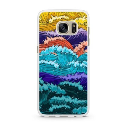 Multi Wave Colorful Art Samsung Galaxy S7 / S7 Edge Case - Image 2