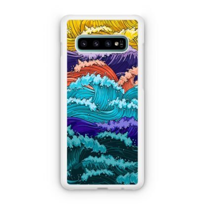 Multi Wave Colorful Art Samsung Galaxy S10 / S10e / S10 Plus / S10 5G Case - Image 2