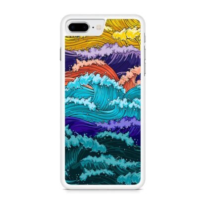 Multi Wave Colorful Art iPhone 7 Plus / 8 Plus Case - Image 2