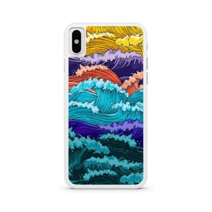 Multi Wave Colorful Art iPhone X / XR / XS / XS Max Case - Image 2
