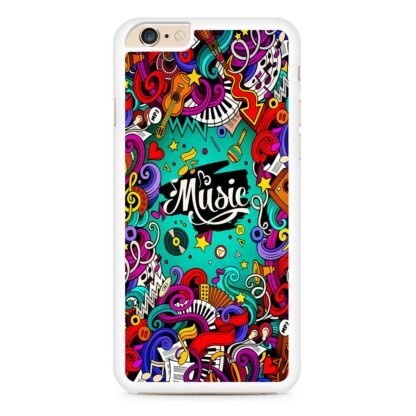 Music Tone Collage Doodle iPhone 6 / 6S / 6 Plus / 6S Plus Case - Image 2