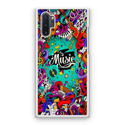 Music Tone Collage Doodle Samsung Galaxy Note 10 / Note 10 Plus Case - Image 2