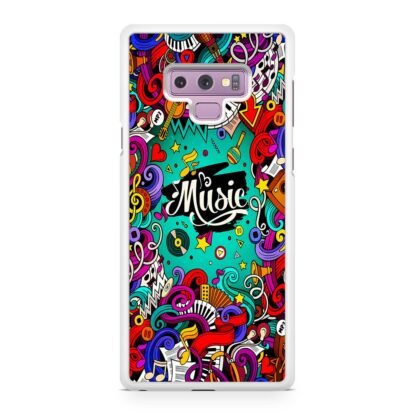 Music Tone Collage Doodle Samsung Galaxy Note 9 Case - Image 2