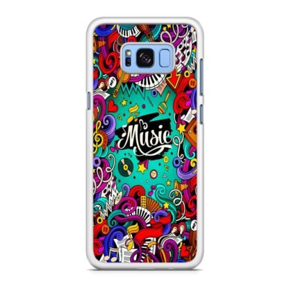 Music Tone Collage Doodle Samsung Galaxy S8 / S8 Plus Case - Image 2