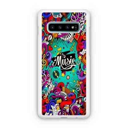 Music Tone Collage Doodle Samsung Galaxy S10 / S10e / S10 Plus / S10 5G Case - Image 2